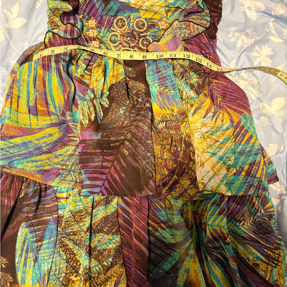 XOXO Multicolor Leaf Print Dress - Picture 8 of 9